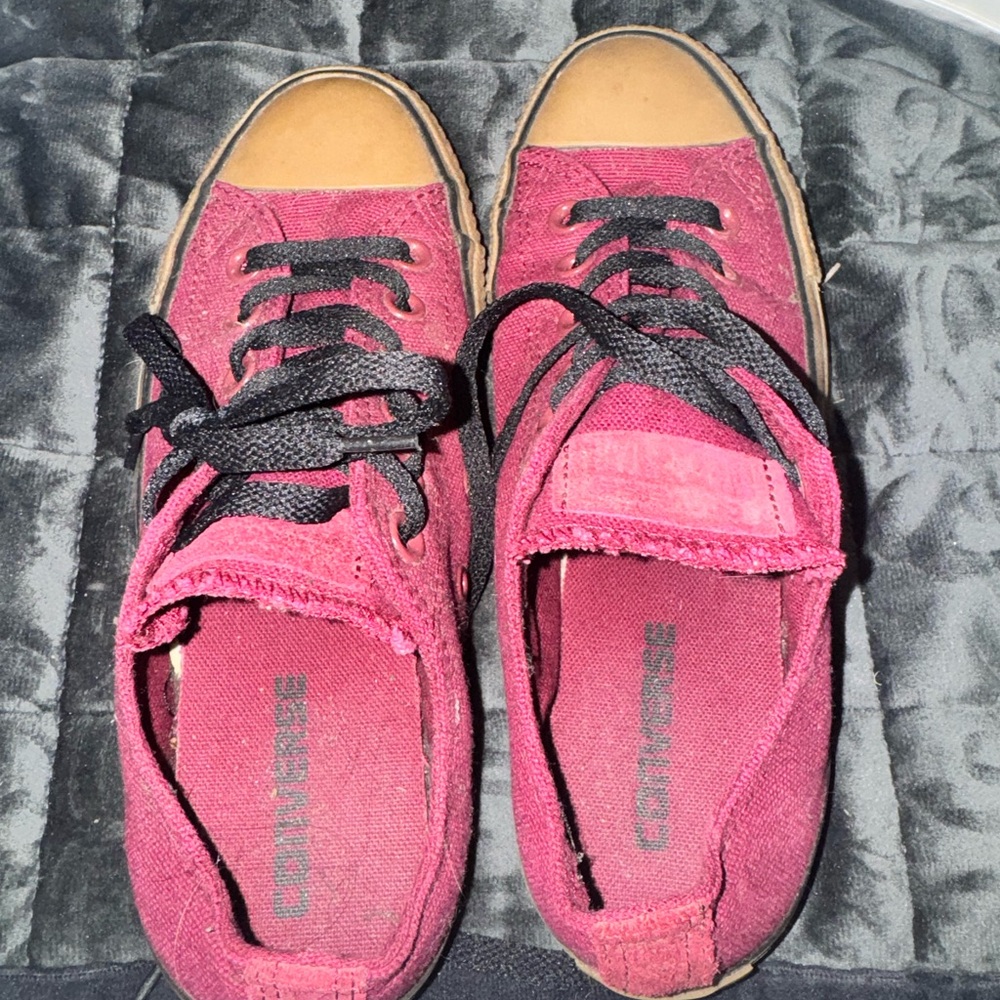 Converse Burgundy and Gum Sneakers